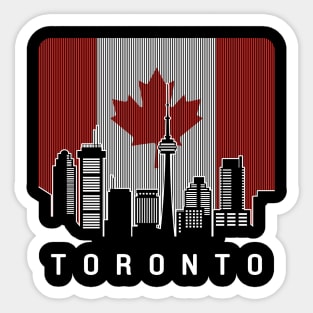 Toronto Canada Skyline Flag Sticker